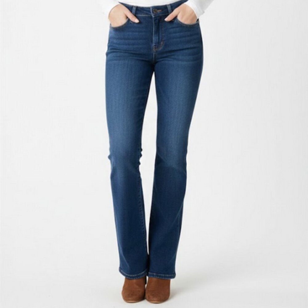 Ralph Lauren LRL Classic Bootcut Jeans Midrise Zipper 5 Pocket Dark Wash sz 2